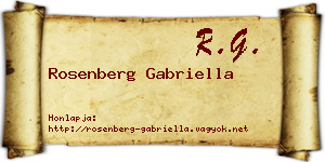 Rosenberg Gabriella névjegykártya