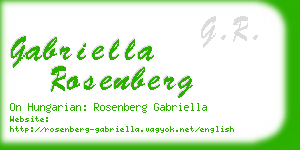 gabriella rosenberg business card